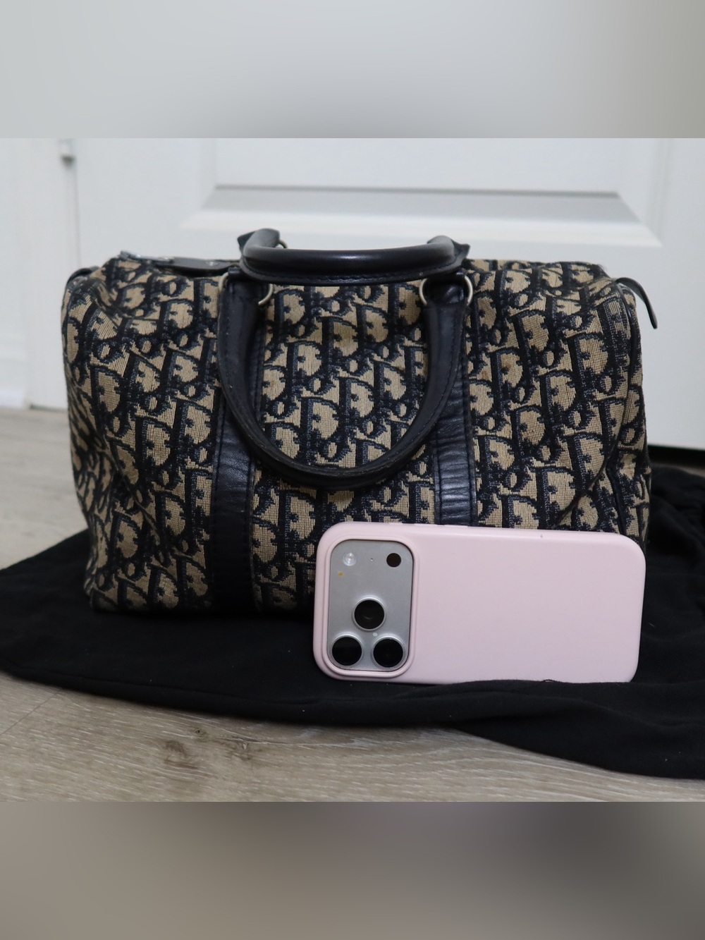 Christian Dior Vintage Trotter Monogram Boston Bag Authentic Preloved - Picture 12 of 17